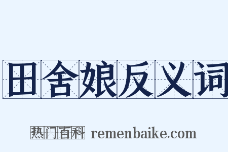 田舍娘反义词是什么意思的图片